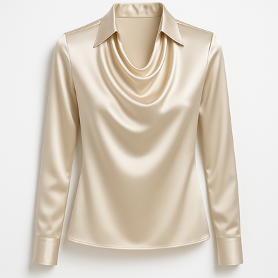 SIGNY ™ | Elegant bluse med draperet halsudskæring 