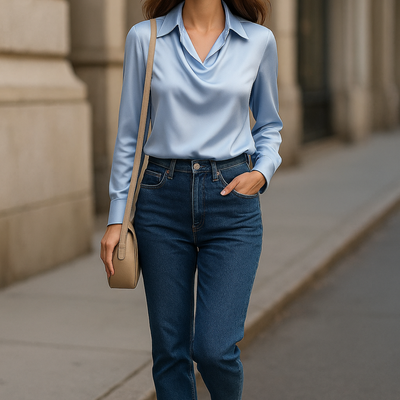 SIGNY ™ | Elegant bluse med draperet halsudskæring 